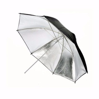 ร่มสะท้อนแสง 2 in 1 - 33"/80cm Black/Silver Photography Reflector Umbrella Studio