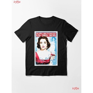 New K-drama ELIZABETH TAYLOR Essential T-Shirt ผู้หญิง ดพิมพ์ลาย เสื้อยืดผ้าฝ้าย คอกลม cotton แฟชั่น discount Unisex IE8