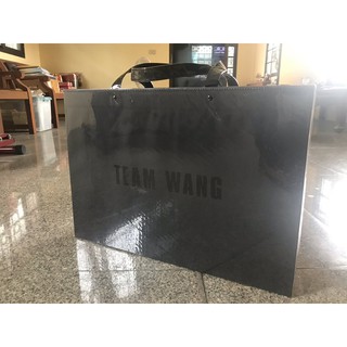 พร้อมส่ง!!! ถุงเคลือบ TEAMWANG ใบใหญ่ มีช่องใส่ของด้านใน