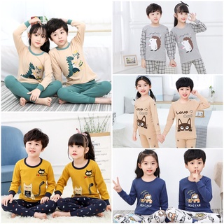 ชุดนอนเด็กโต ผ้านิ่ม ชุดนอนผ้านุ่ม ผ้าCotton 100%(ไซด์ 100-150) Set1/2