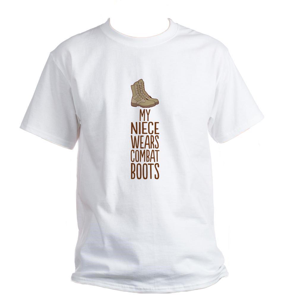 My Niece Wears Combat Boots Custom Cool เสื้อยืด