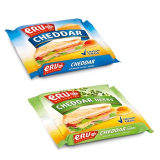 ERU Cheddar Cheese Slices 150g. อีอาร์ยู เชดด้าสไลส์แท้ๆนำเข้าจากเนเธอร์แลนด์ มีให้เลือก 2 รสชาติ