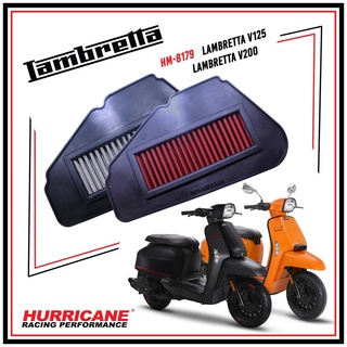 [SP6HJ4 ลด 65.-] กรองอากาศ Hurricane สำหรับ Lambretta V125, V200 ปี 2019 ขึ้นไป ทำความสะอาดได้ เพิ่มอัตราเร่ง