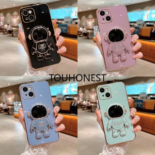 เคส For iPhone 13 Pro Max เคส iPhone 12 Pro Max เคส iPhone 12 Mini Case iPhone 13 Mini Case iPhone XR Luxury Cute Silicone 3D Astronaut Stand Phone Cover Case โทรศัพท์มือถือ ซิลิโคน ลายนักบินอวกาศ มิติ พร้อมขาตั้ง หรูหรา สําหรับ