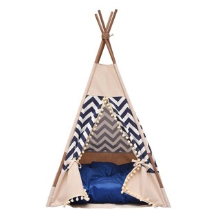 กระโจมสัตว์เลี้ยง เรนโบมีบลู ไซซ์ S สีน้ำเงิน PET TENT RAINBOW ME BLUE S NAVY BLUE