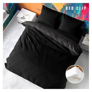 ชุดผ้าปูที่นอน 5 ฟุต 3 ชิ้น สีดำ BEDDING SET Q3 BLACK