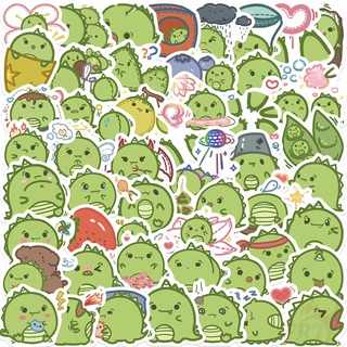 ❉ Q Little Dinosaur Series 01 สติกเกอร์ สําหรับติดตกแต่ง ❉ สติกเกอร์แฟชั่น กันน้ํา DIY 50 ชิ้น/เซต