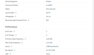 Original Lntel Core I5 580m 2 66ghz I5580m Dualcore Processor Pga9 Mobile Cpu Laptop Processor 2 014