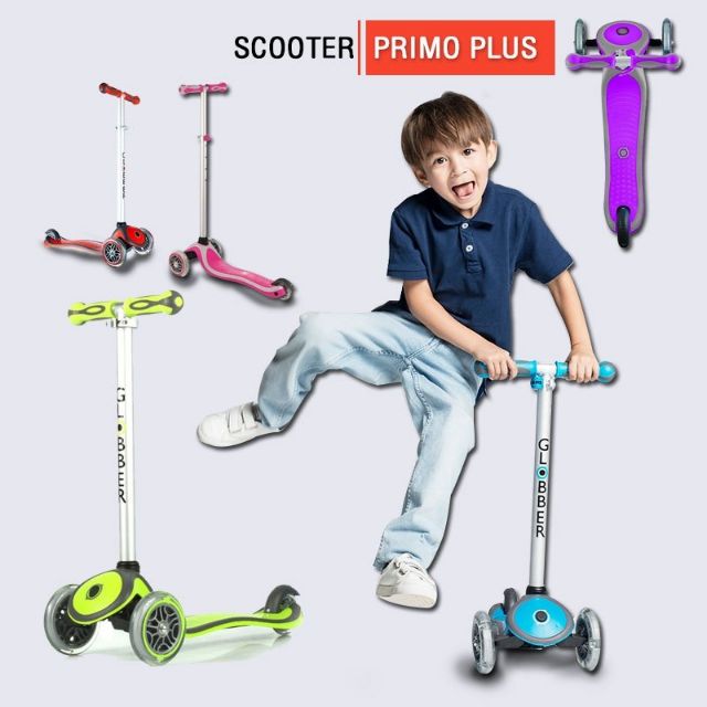 Globber Scooter สกูตเตอร์สำหรับเด็ก 3+ ปี รุ่น Primo Plus แบรนด์จากฝรั่งเศส ของแท้ 100%