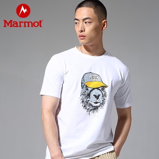 เสื้อยืดแขนสั้น คอกลม ผ้าฝ้าย ระบายอากาศได้ดี ลาย Marmot groundhog แฟชั่นฤดูใบไม้ผลิ และฤดูร้อน สําหรับผู้ชายS-5XL