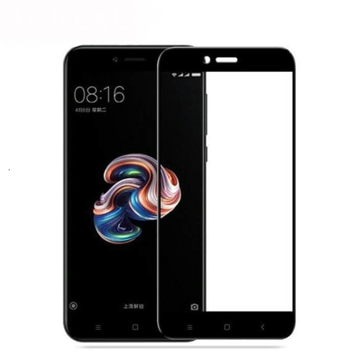 กระจกนิรภัย Xiaomi Mi A1/5X Full Cover Color 5D / 6D / 9D - สีดํา