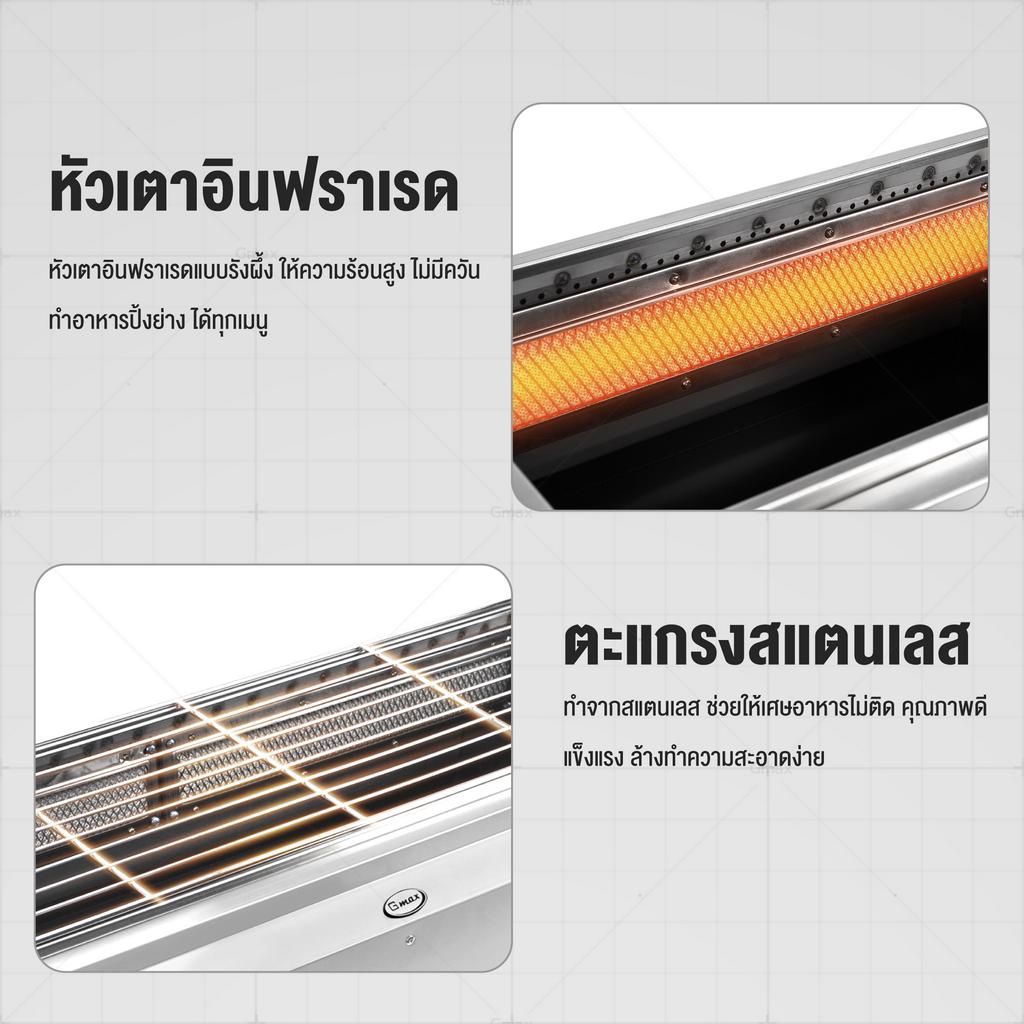 Gmax เตาย่างไร้ควัน ปิ้งย่าง เตาปิ้งย่างแก๊ส SK-Series เตาอินฟราเรด มีพัดลมกระจายความร้อน 12V ราคา ถูกที่สุด ดีลบีเคเค แกลเลอรีภาพที่ 5