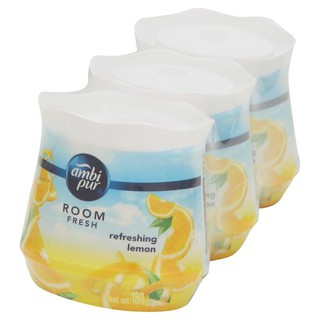 Ambipur Gel - Refreshing Lemon แอมบิเพอร์ เจล เฟรช เจลหอมปรับอากาศ 180 กรัมPACK 3 กลิ่นเดียวกัน