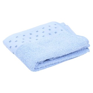 ผ้าเช็ดผม ผ้าขนหนู HOME LIVING STYLE CROSS 15X32 นิ้ว สีฟ้า ผ้าเช็ดตัวและชุดคลุม ห้องน้ำ TOWEL HOME LIVING STYLE CROSS 1