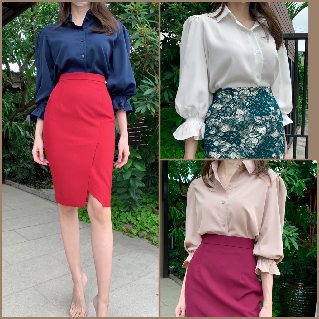 เสื้อเชิ้ตแขนจั๊ม รุ่น Vivie