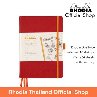 Rhodia Goalbook Hard Cover ขนาด A5 Poppy  Grid 118582C