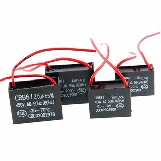0.8/1 / 1.2 / 1.5 / 1.8 / 2 / 2.5 / 3/4/5/6/8 / 10/12UF capaciterพัดลม ตัวเก็บประจุ450V