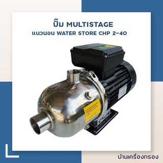 ปั๊ม MULTISTAGE แนวนอน WATER STORE CHP 2-40 (220V) (ปั๊มเครื่องกรอง/ปั๊มเคมี) แนวนอน ชนิด4 ใบพัด รุ่น CNP CHL 4-40 0.75