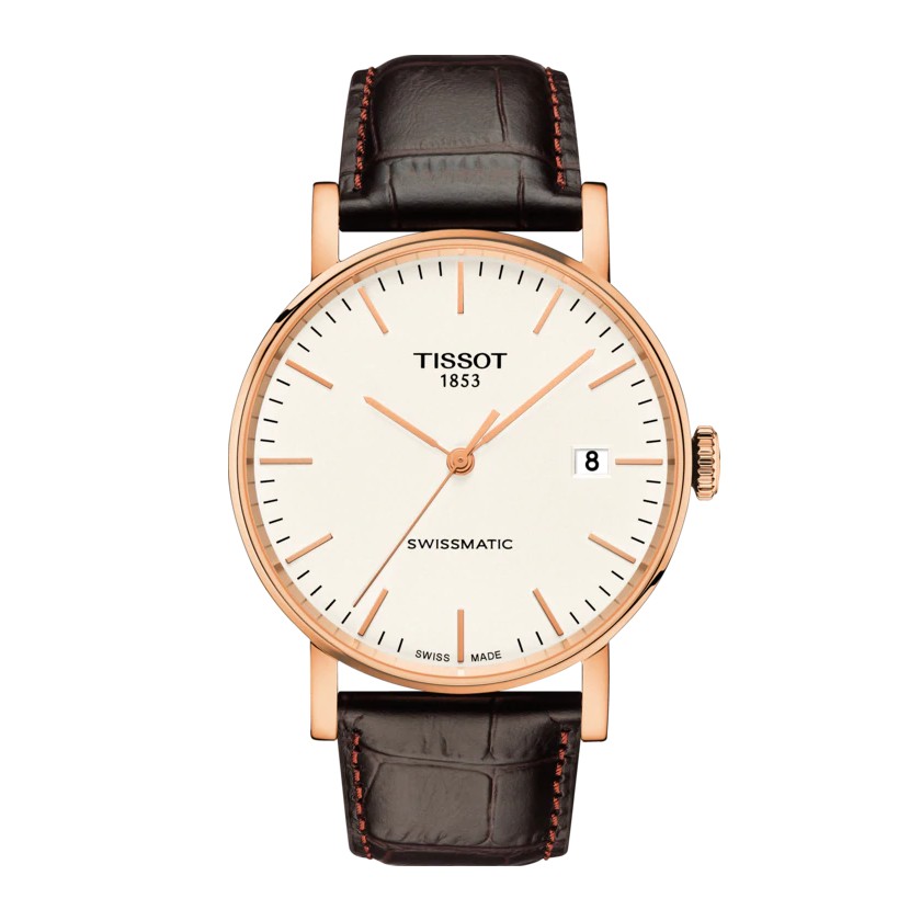 Tissot Everytime Automatic ทิสโซต์ เอฟวรี่ไทม์ ออโต้ สีขาว น้ำตาล T1094073603100 นาฬิกาผู้ชาย
