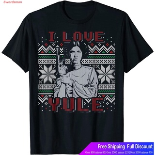 Swordsman เสื้อยืดยอดนิยม Star Wars I Love Yule Leia Christmas Humor T-Shirt Short sleeve T-shirts 80