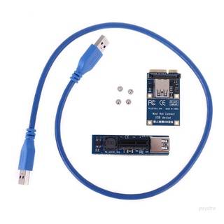 Psy PCI-E Riser Mini PCIE to PCI-E X1 Extension Port SATA Adapter Expansion Card