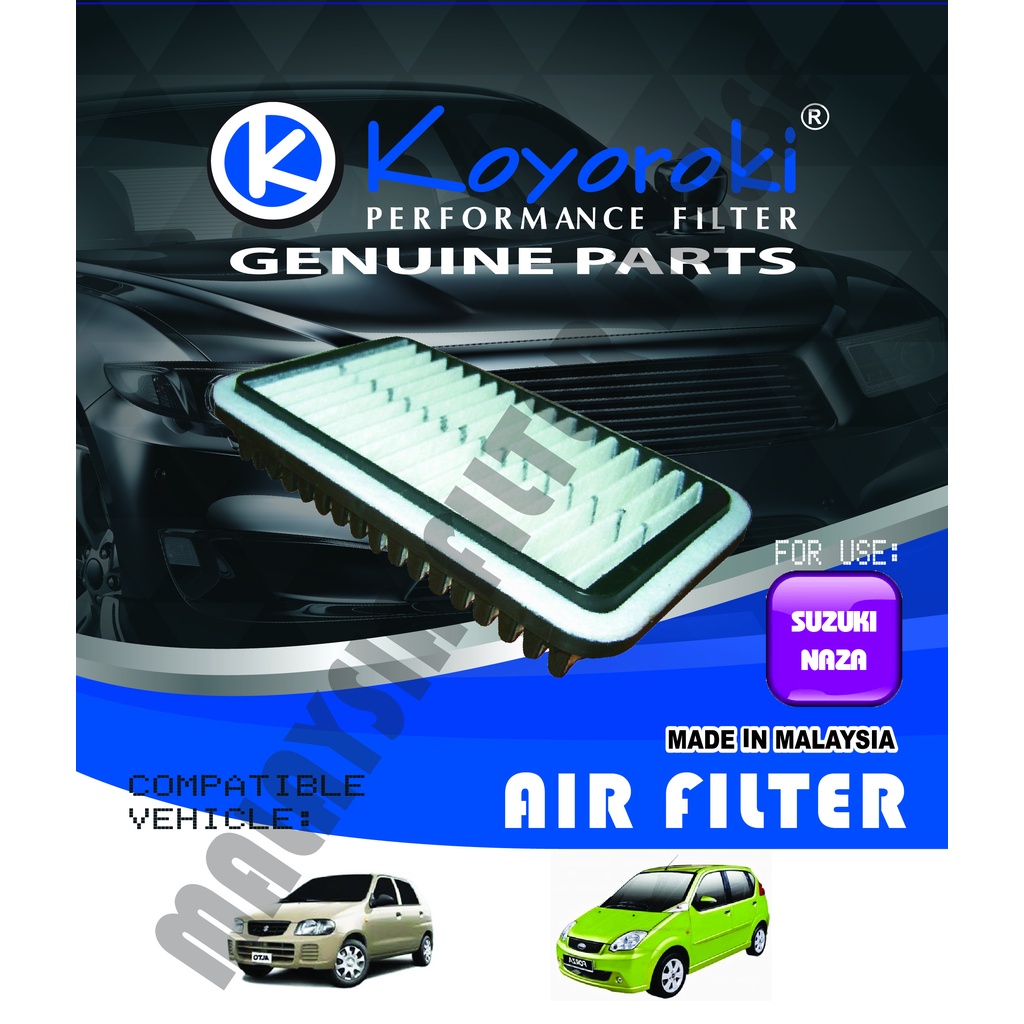 SUZUKI NAZA ALTO(RF/FF) SUTERA PENAPIS กรองอากาศ RSZ-75F00-P 13780-75F00