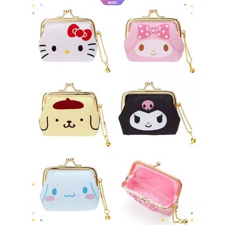 กระเป๋าสตางค์ กระเป๋าคลัทช์ กระเป๋าใส่เหรียญ พิมพ์ลายการ์ตูน Kawaii Sanrio Cinnamoroll Kuromi Melody Mini Hasp Zero ของขวัญวันเกิด สําหรับผู้หญิง [RAIN]