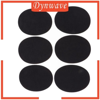 [Dynwave] แผ่นแพทช์รีด รูปไข่ สีดํา สําหรับรีดติดตกแต่งเสื้อผ้า 6 ชิ้น