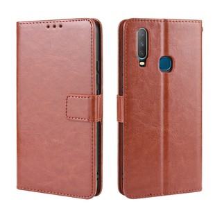 เคสสำ VIVO Y15 2020 Case Leather Flip Back Cover VIVO Y15 2020 Y 15 VIVOY15 เคสฝาพับ มือถือแล