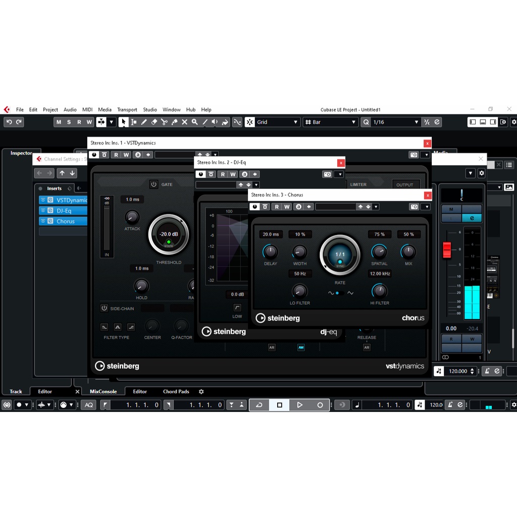 Steinberg Cubase LE 11 ลิขสิทธิ์แท้  Genuine License DAW Program Windows & MAC 15GB Content