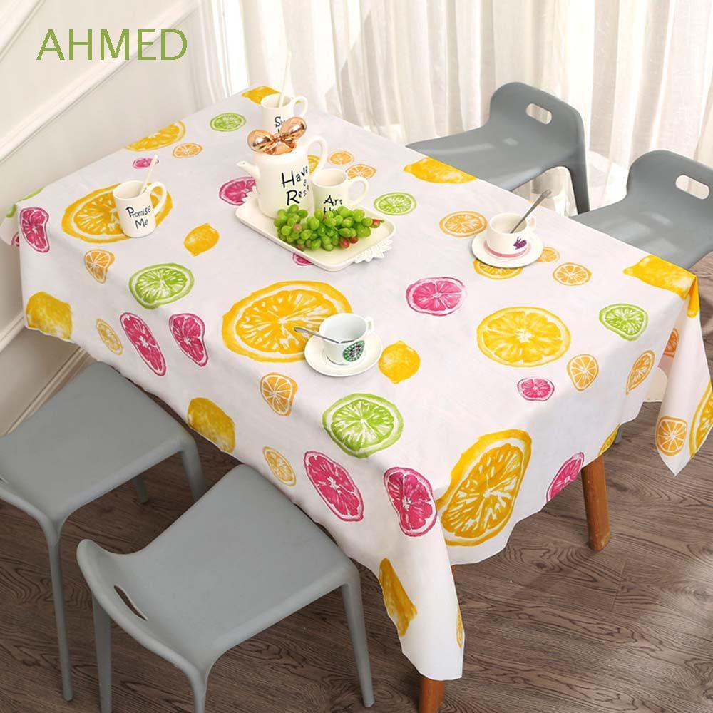ALAZA Tropical Pineapple Blue Stripes Tablecloth Fabric Table Cover Rectangle Tablecloth 60 x 108 inch