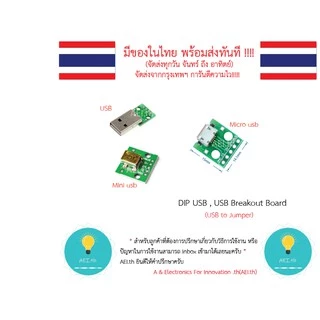 DIP USB USB Breakout Board Micro usb , Mini usb USB to jumper มีของในไทยพร้อมส่งทันที!!!!