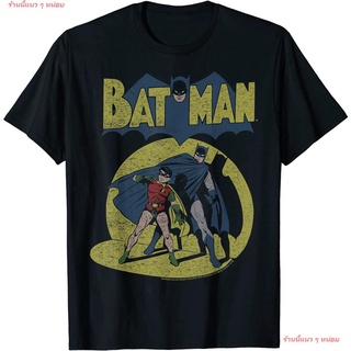 New Comics Batman Vintage Spotlight T-Shirt แบทแมน เสื้อยืดผู้ชาย ดพิมพ์ลาย เสื้อยืดผ้าฝ้าย คอกลม แฟชั่น sale