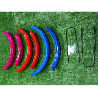 บังโคลนเหล็ก 16" MTB หน้า/หลัง พร้อมขาบังโคลน+น็อต