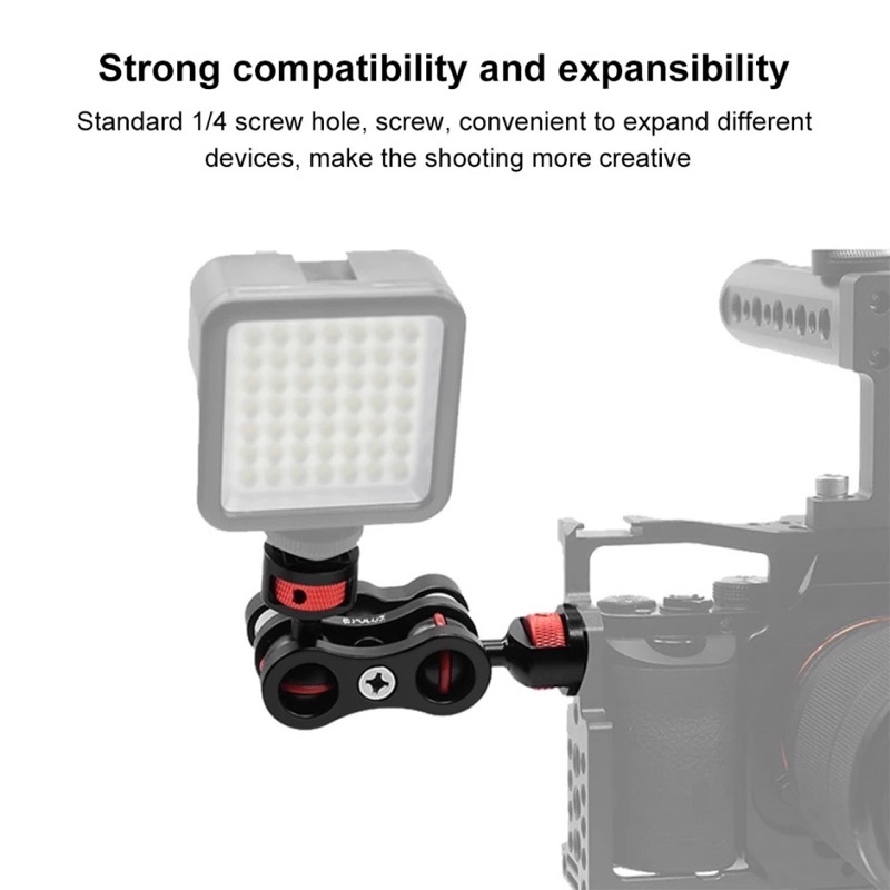 PULUZ Magic Arm Bracket Mount 1/4 inch Ball Head Magic Arm For DSLR Rig LCD Monitor LED Light Camera