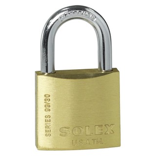 กุญแจสปริง SOLEX SL99 30 MM สีทองเหลืองSPRING PADLOCK SOLEX SL99 30MM BRASS