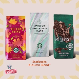 『Starbucks®』 SEASONAL COFFEES เมล็ดกาแฟ สตาร์บัคส์ คั่วเต็มเมล็ด ของแท้!! Whole Bean Coffee 250 g ☕️