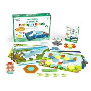 Pattern Block : Animals &amp; Insects ของแท้ พร้อมส่ง เรียนรู้ ชีวิต สัตว์ และ แมลง [ Hand2Mind ]