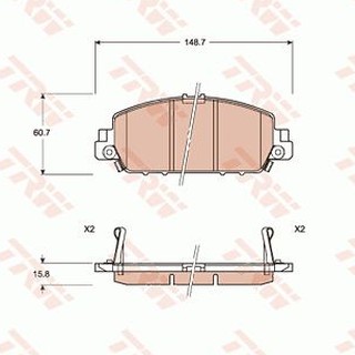 Girling ผ้าเบรคหน้าฮอนด้า HondaAccord 2.0,2.4 (G9) 13 -16, HYBRID 2.0 14,HRV 1.8 6179019-1/T อะไหล่Honda ,อะไหล่Civic