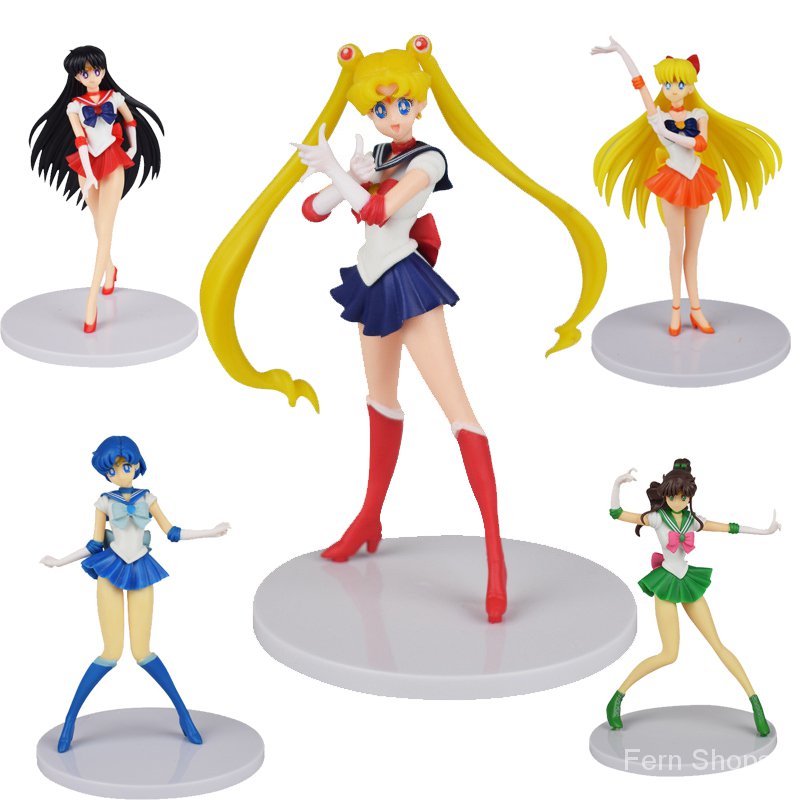12 Styles Cartoon Action Figures Anime Sailor Moon Action Figures Moon Power Pvc Model Anime Collection Kid Gift Toy xHo