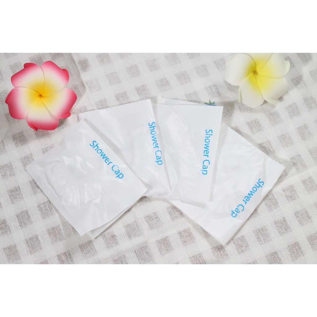 หมวกคลุมผมอาบน้ำพลาสติก สำหรับโรงแรม แพ็คละ 100 ชิ้น showercap