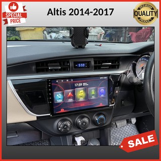 Altis2014- 2017 จอแอนดรอยตรงรุ่น ปลั๊กตรงรุ่น ram2/16 จอพร้อมหน้ากาก ปลั๊กตรงรุ่น ไม่ตัดสายไฟ android V.10