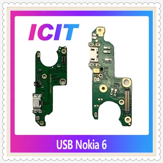 USB Nokia 6 /nokia6 อะไหล่สายแพรตูดชาร์จ แพรก้นชาร์จ Charging Connector Port Flex Cable（ได้1ชิ้นค่ะ) ICIT-Display