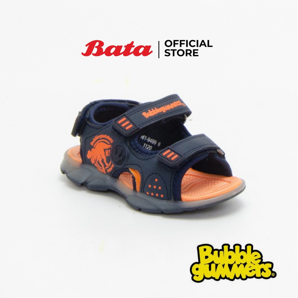 Bata Bubble Gummers Boys' Mules Sandals รองเท้าแตะรัดส้นสำหรับเด็กชาย รุ่น Unai หลากสีสัน 1619499