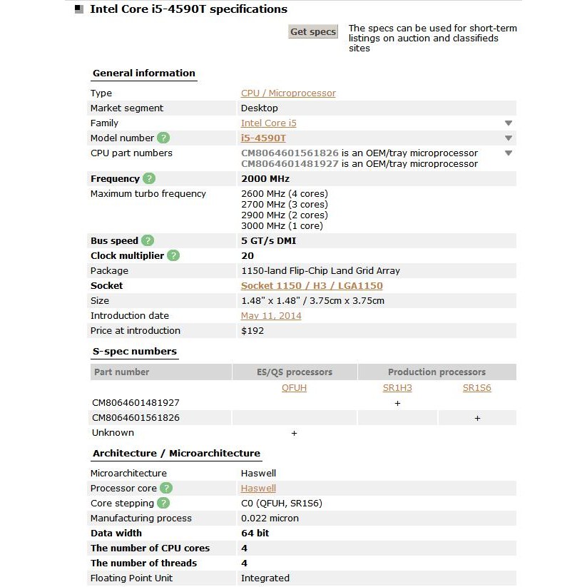 Intel Core I5 4570 Processor 3 2ghz 6mb Lga 1150 Cpu44 Oem Cpu Processors Evertribehq Computers Accessories