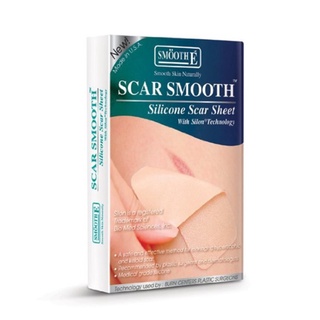 Smooth E Scar Smooth Silicone Sheet สมูทอี ซิลิโคน สการ์ สมูท แผ่นซิลิโคน ลดรอยแผลเป็น 1 ชิ้น (08453) / 3 ชิ้น (09401)