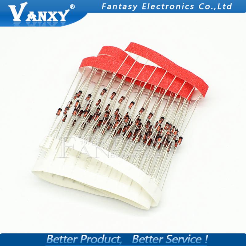 200pcs 0.5W Zener diode 500MW DO-35 1/2W BZX55C 2.4V 2.7V 3V 3.3V 3.6V 3.9V 4.3V 4.7V 5.1V 5.6V 6.2V 6.8V 7.5V 8.2V