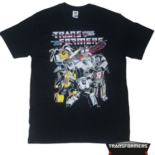 T-shirt  เสื้อยืด พิมพ์ลายการ์ตูนภาพยนตร์ The Transformers สไตล์เรโทรS-5XL