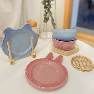 LECREUSET cool color new light luxury soup bowl high temperature stoneware porcelain enamel tableware ceramic cartoon d