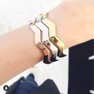 Mina Code Zigzag bangle กำไลรูปทรงหยัก